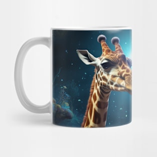 Giraffe Animal Wildlife Wilderness Colorful Realistic Illustration Mug